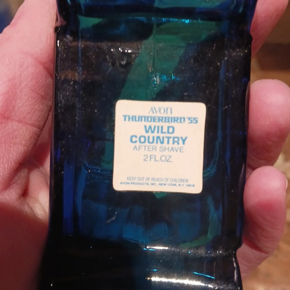 Vintage Avon 1955 Thunderbird Wild Country Aftershave 2 FL Oz. (85% Full)